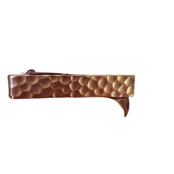 Handcrafted Hammered Copper Tie Clip - Picture 1 of 4
